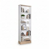 Bibliotecă KTP-860-MB-1 Home Collection® Base cu 6 Rafturi, Alb, 60x197x26 cm