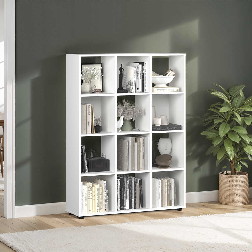 Biblioteca KTP-034-FF-1 Home Collection® Cubic, Alb - Stejar, 104x141x30 cm - Biblioteca KTP-034-FF-1 home collection Cubic, Alb - Stejar, 104x141x30 cm - KTP-034-BB-1 | SKU: KTP-034-BB-1