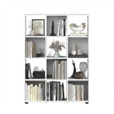 Biblioteca KTP-034-FF-1 Home Collection® Cubic, Alb - Stejar, 104x141x30 cm - Alb | SKU: KTP-034-FF-1, KTP-034-BB-1