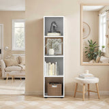 Biblioteca KTP-014-FF-1 Home Collection® Cubic, Alb - Stejar, 36x141x30 cm - Alb | SKU: KTP-014-FF-1, KTP-014-BB-1
