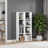 Biblioteca KTP-024-FF-1 Home Collection® Cubic, Alb - Stejar, 70x141x30 cm - Alb | SKU: KTP-024-BB-1