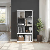 Biblioteca KTP-024-FF-1 Home Collection® Cubic, Alb - Stejar, 70x141x30 cm - Alb | SKU: KTP-024-FF-1, KTP-024-BB-1