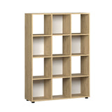 Biblioteca KTP-034-FF-1 Home Collection® Cubic, Alb - Stejar, 104x141x30 cm - Stejar | SKU: KTP-034-FF-1