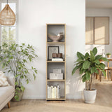 Biblioteca KTP-014-FF-1 Home Collection® Cubic, Alb - Stejar, 36x141x30 cm - Stejar | SKU: KTP-014-FF-1