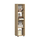 Biblioteca KTP-014-FF-1 Home Collection® Cubic, Alb - Stejar, 36x141x30 cm - Stejar | SKU: KTP-014-FF-1