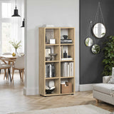 Biblioteca KTP-024-FF-1 Home Collection® Cubic, Alb - Stejar, 70x141x30 cm - Biblioteca KTP-024-FF-1 Home Collection® Cubic, Alb - Stejar, 70x141x30 cm | SKU: KTP-024-FF-1