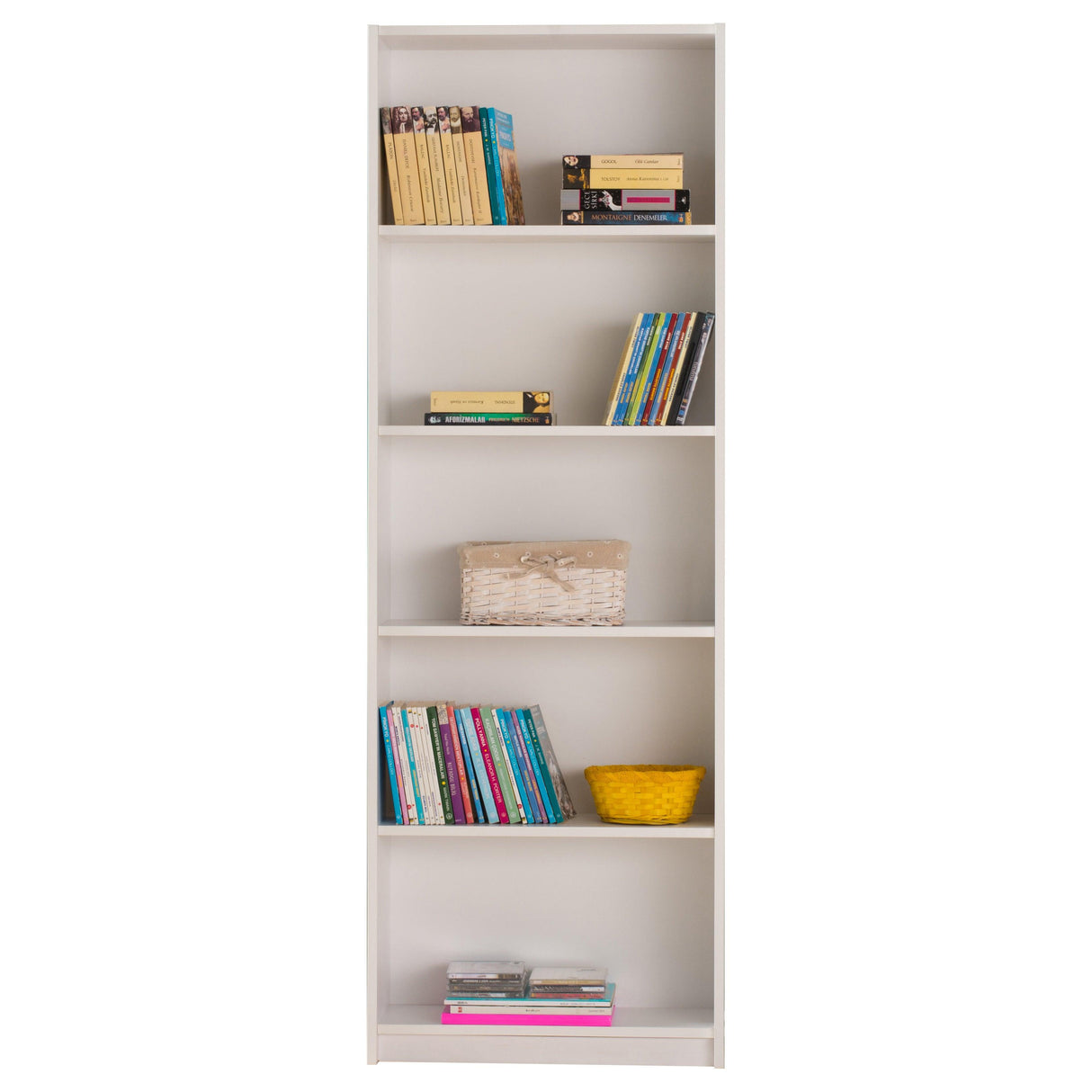 Biblioteca A1205 Home Collection® Libra, 5 rafturi, Alb, 56x170x20 cm