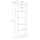 Biblioteca A1205 Home Collection® Libra, 5 rafturi, Alb, 56x170x20 cm