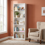 Biblioteca A1205 Home Collection® Libra, 5 rafturi, Alb, 56x170x20 cm