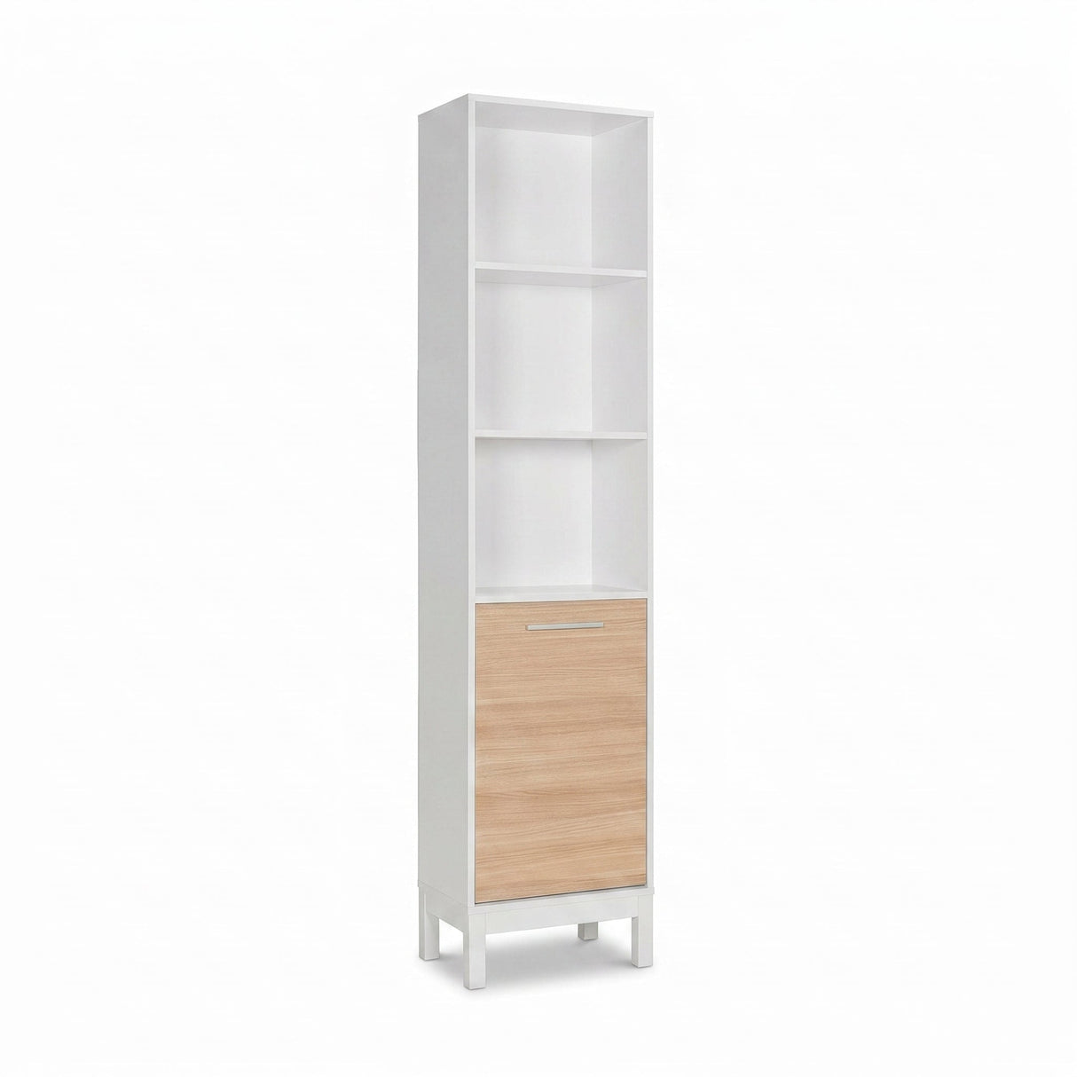 Biblioteca KTP-1410-MB-1 Home Collection® London, 5 rafturi si usa, Alb, 45x202x26 cm