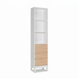 Biblioteca KTP-1410-MB-1 Home Collection® London, 5 rafturi si usa, Alb, 45x202x26 cm