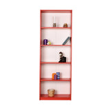 Biblioteca KTP-350-BB-1 Home Collection® Modern, 5 rafturi, 64x182x26 cm - Rosu | SKU: KTP-350-KK-1