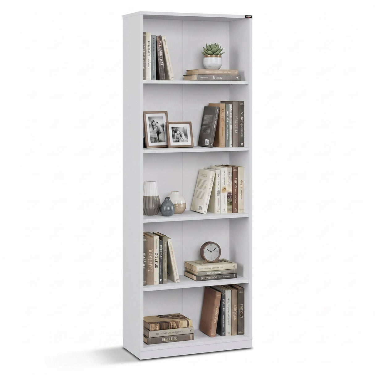 Biblioteca KTP-350-BB-1 Home Collection® Modern, 5 rafturi, 64x182x26 cm - Alb | SKU: KTP-350-BB-1, KTP-350-OO-1, KTP-350-AX-1, KTP-350-KK-1, KTP-350-FF-1, KTP-350-SS-1