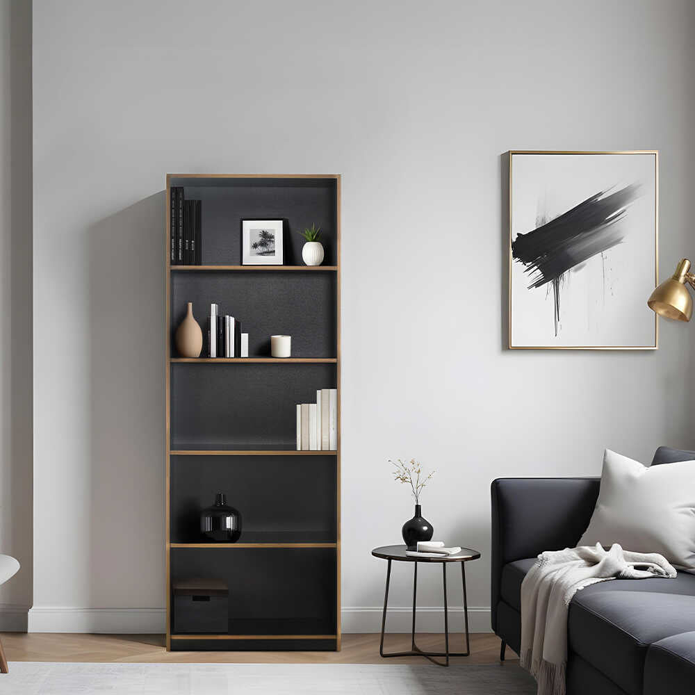 Biblioteca KTP-350-BB-1 Home Collection® Modern, 5 rafturi, 64x182x26 cm - Antracit | SKU: KTP-350-AX-1