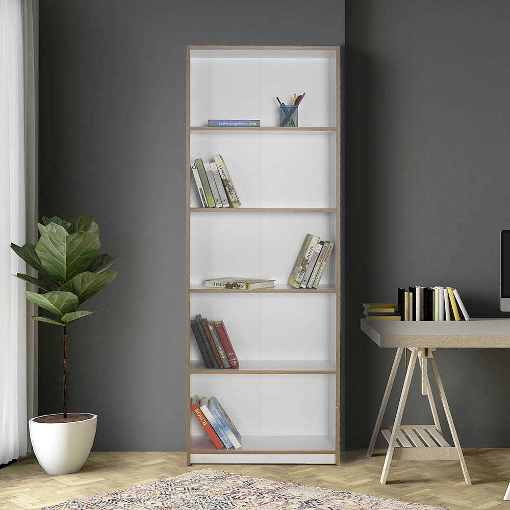 Biblioteca KTP-350-BB-1 Home Collection® Modern, 5 rafturi, 64x182x26 cm - Natur | SKU: KTP-350-BB-1, KTP-350-OO-1, KTP-350-AX-1, KTP-350-KK-1, KTP-350-FF-1, KTP-350-SS-1