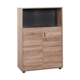 Biblioteca NKT-532-TT-1 Home Collection® New York, 2 usi cu cheie, 3 rafturi, Natur - Sonoma, 72x110x34 cm - Sonoma | SKU: NKT-532-LL-1