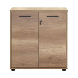 Biblioteca NKT-522-TT-1 Home Collection® New York, 2 usi cu cheie, 3 rafturi, Natur - Sonoma, 76x75x34 cm - Natur | SKU: NKT-522-TT-1
