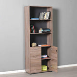 Biblioteca NKT-552-TT-1 Home Collection® New York Office, 2 usi cu cheie, 3 rafturi fix, Natur, 72x187x34 cm