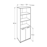 Biblioteca NKT-552-TT-1 Home Collection® New York Office, 2 usi cu cheie, 3 rafturi fix, Natur, 72x187x34 cm