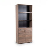 Biblioteca NKT-552-TT-1 Home Collection® New York Office, 2 usi cu cheie, 3 rafturi fix, Natur, 72x187x34 cm