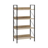 Biblioteca KTP-840-FF-1 Home Collection® Profile cu 4 rafturi, Alb - Maro - Stejar, 73x136x35 cm - Stejar | SKU: KTP-840-FF-1