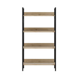 Biblioteca KTP-840-FF-1 Home Collection® Profile cu 4 rafturi, Alb - Maro - Stejar, 73x136x35 cm - Stejar | SKU: KTP-840-FF-1