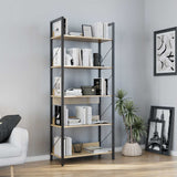 Biblioteca KTP-850-FF-1 Home Collection® Profile cu 5 rafturi, Alb - Maro - Stejar, 73x172x35 cm - Biblioteca KTP-850-FF-1 Home Collection® Profile cu 5 rafturi, Alb - Maro - Stejar, 73x172x35 cm | SKU: KTP-850-FF-1