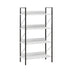 Biblioteca KTP-840-FF-1 home collection Profile cu 4 rafturi, Alb - Maro - Stejar, 73x136x35 cm - KTP-840-DE-1 | SKU: KTP-840-DE-1