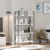 Biblioteca KTP-840-FF-1 Home Collection® Profile cu 4 rafturi, Alb - Maro - Stejar, 73x136x35 cm - Alb | SKU: KTP-840-FF-1, KTP-840-OO-1, KTP-840-DE-1