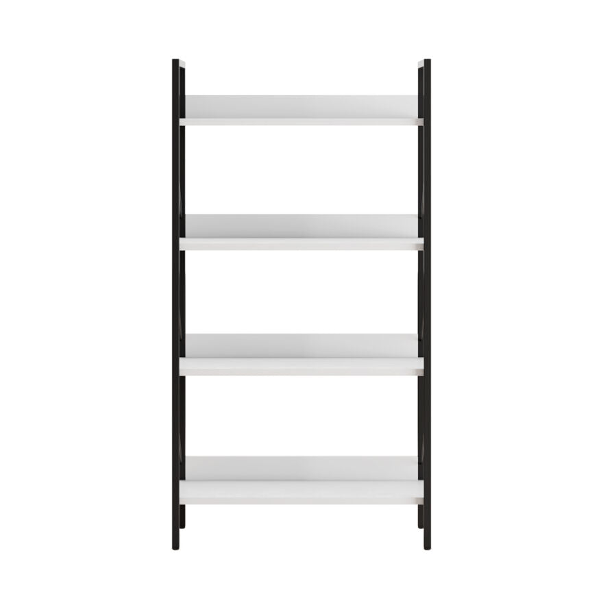 Biblioteca KTP-840-FF-1 Home Collection® Profile cu 4 rafturi, Alb - Maro - Stejar, 73x136x35 cm - Alb | SKU: KTP-840-FF-1, KTP-840-OO-1, KTP-840-DE-1