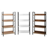 Biblioteca KTP-840-FF-1 Home Collection® Profile cu 4 rafturi, Alb - Maro - Stejar, 73x136x35 cm - Maro | SKU: KTP-840-OO-1
