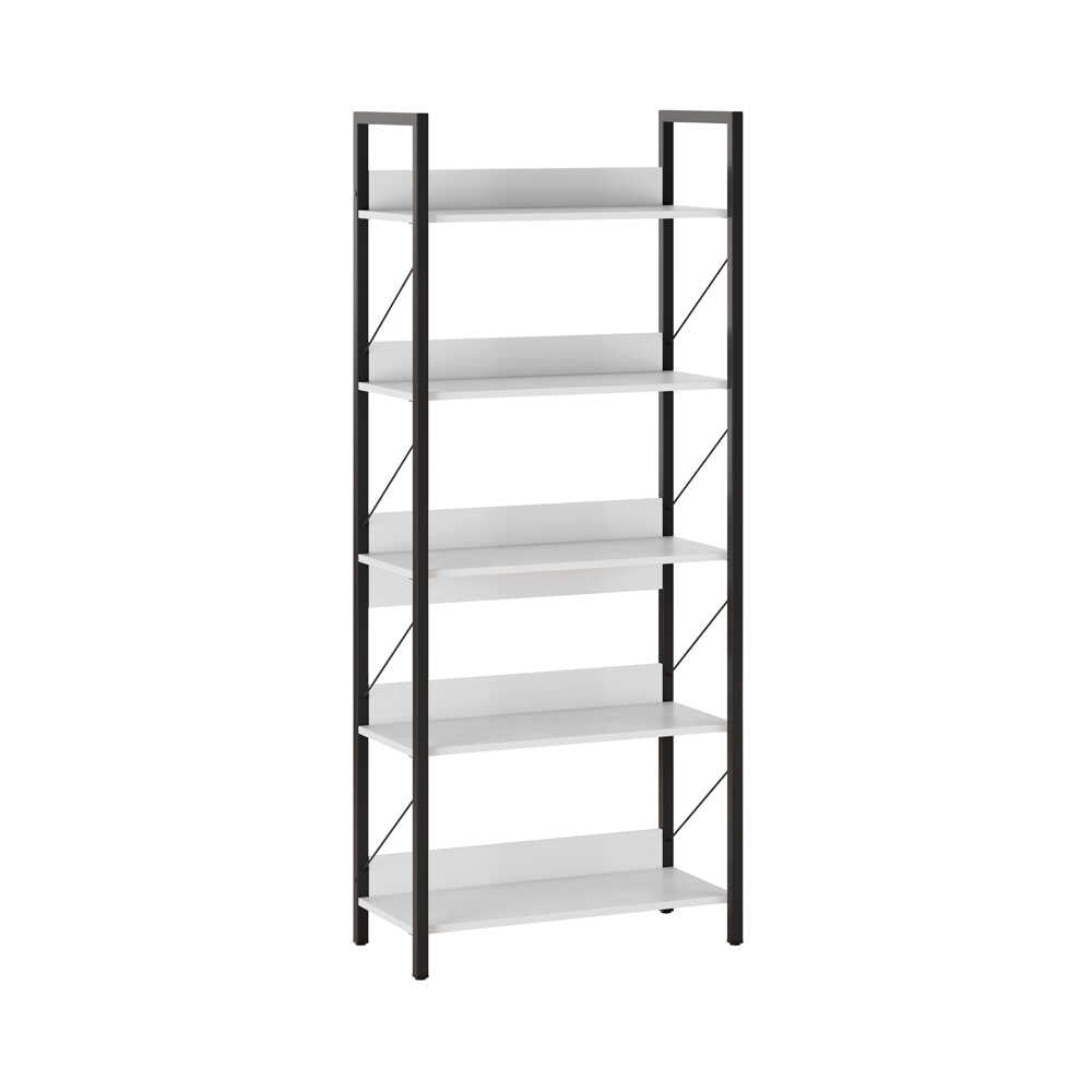 Biblioteca KTP-850-FF-1 Home Collection® Profile cu 5 rafturi, Alb - Maro - Stejar, 73x172x35 cm - Alb | SKU: KTP-850-FF-1, KTP-850-DE-1, KTP-850-OO-1