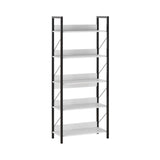 Biblioteca KTP-850-FF-1 Home Collection® Profile cu 5 rafturi, Alb - Maro - Stejar, 73x172x35 cm - Alb | SKU: KTP-850-FF-1, KTP-850-DE-1, KTP-850-OO-1