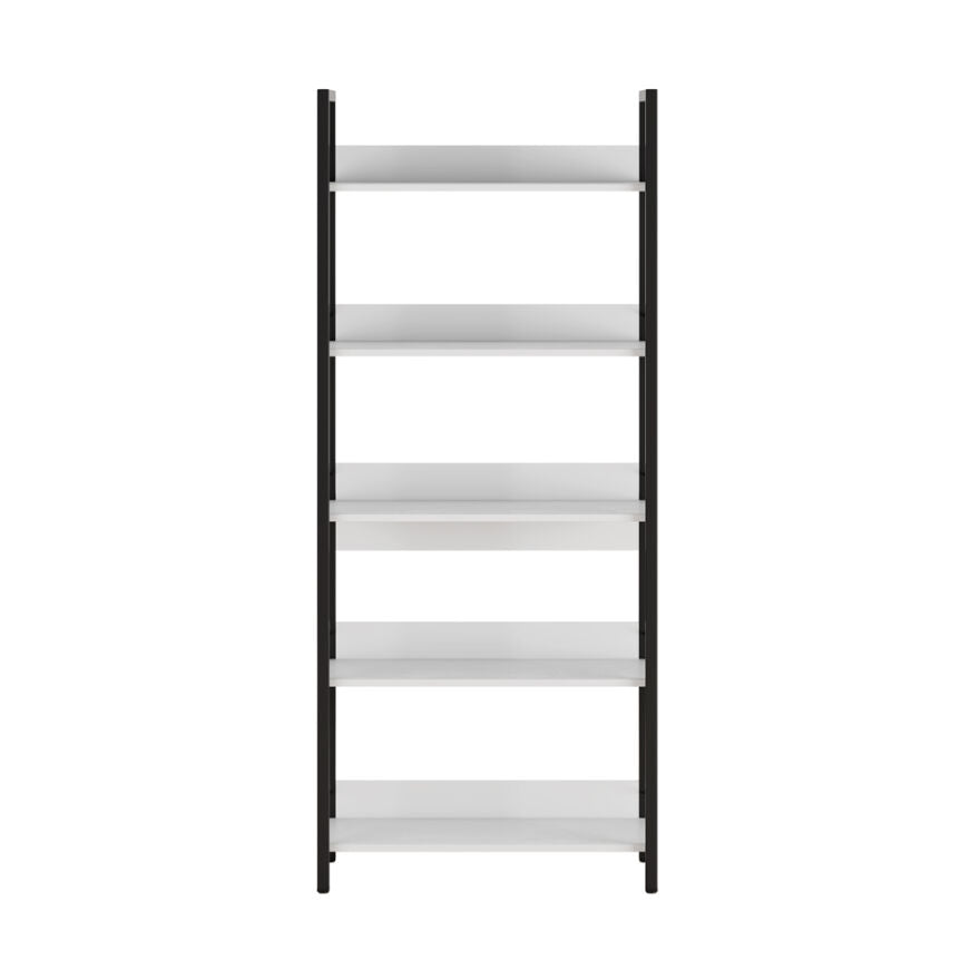 Biblioteca KTP-850-FF-1 Home Collection® Profile cu 5 rafturi, Alb - Maro - Stejar, 73x172x35 cm - Alb | SKU: KTP-850-FF-1, KTP-850-DE-1, KTP-850-OO-1