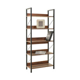 Biblioteca KTP-850-FF-1 Home Collection® Profile cu 5 rafturi, Alb - Maro - Stejar, 73x172x35 cm - Maro | SKU: KTP-850-OO-1