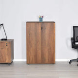 Bibliotecă RKT-332-DD-1 Home Collection® Rio cu 2 Uși, Cheie și 3 Rafturi, 72x109x34 cm - Maro | SKU: RKT-332-OO-1