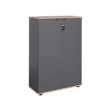 Bibliotecă RKT-332-DD-1 Home Collection® Rio cu 2 Uși, Cheie și 3 Rafturi, 72x109x34 cm - Antracit | SKU: RKT-332-AX-1