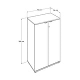 Bibliotecă RKT-332-DD-1 Home Collection® Rio cu 2 Uși, Cheie și 3 Rafturi, 72x109x34 cm - Alb | SKU: RKT-332-DD-1, RKT-332-OO-1, RKT-332-AX-1, RKT-332-TT-1, RKT-332-FF-1