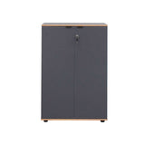 Bibliotecă RKT-332-DD-1 Home Collection® Rio cu 2 Uși, Cheie și 3 Rafturi, 72x109x34 cm - Antracit | SKU: RKT-332-AX-1