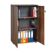 Bibliotecă RKT-332-DD-1 Home Collection® Rio cu 2 Uși, Cheie și 3 Rafturi, 72x109x34 cm - Maro | SKU: RKT-332-OO-1