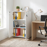 Bibliotecă RKT-332-DD-1 Home Collection® Rio cu 2 Uși, Cheie și 3 Rafturi, 72x109x34 cm - Alb | SKU: RKT-332-DD-1