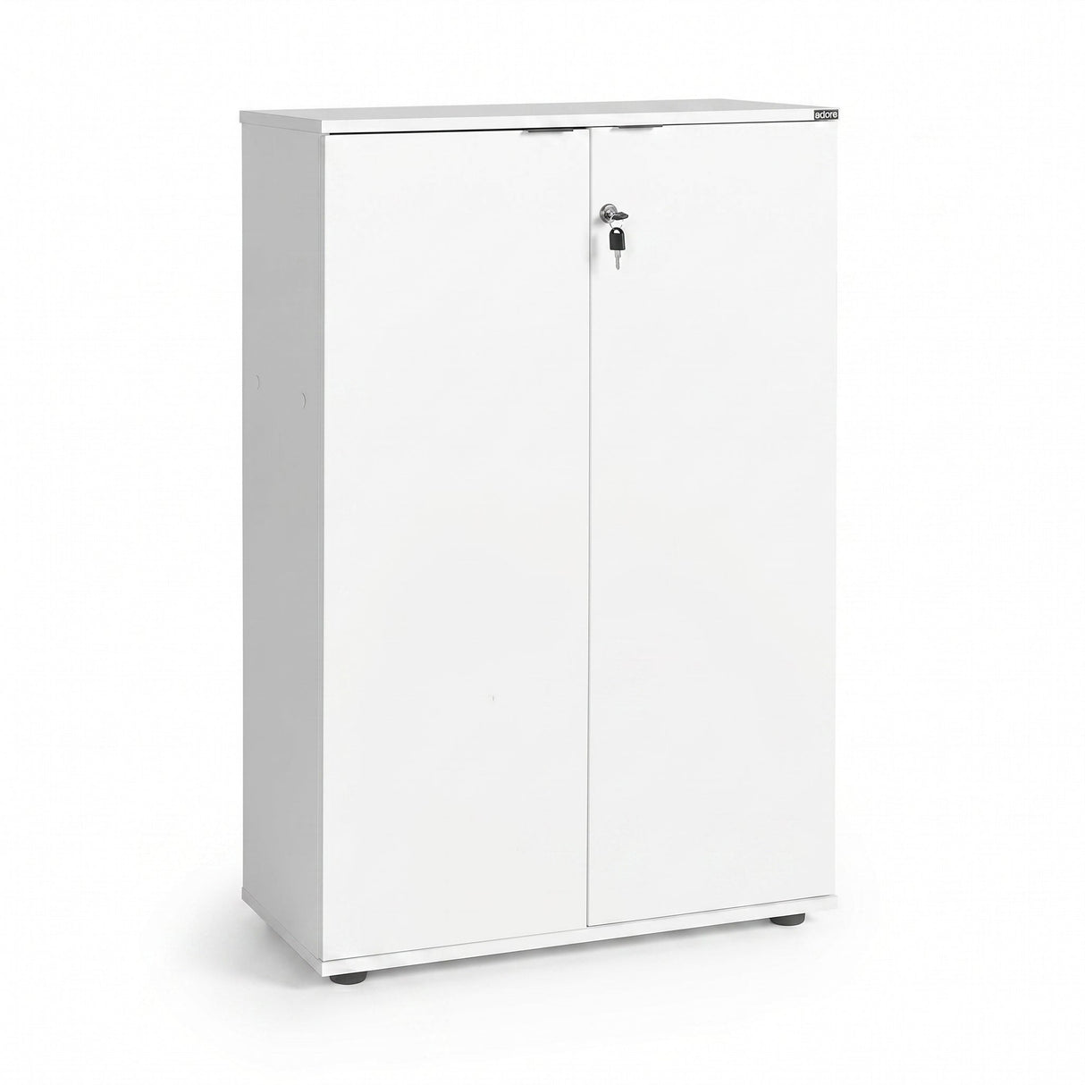 Bibliotecă RKT-332-DD-1 Home Collection® Rio cu 2 Uși, Cheie și 3 Rafturi, 72x109x34 cm - Alb | SKU: RKT-332-DD-1, RKT-332-OO-1, RKT-332-AX-1, RKT-332-TT-1, RKT-332-FF-1