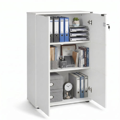 Bibliotecă RKT-332-DD-1 Home Collection® Rio cu 2 Uși, Cheie și 3 Rafturi, 72x109x34 cm