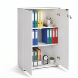 Bibliotecă RKT-332-DD-1 Home Collection® Rio cu 2 Uși, Cheie și 3 Rafturi, 72x109x34 cm - Alb | SKU: RKT-332-DD-1, RKT-332-OO-1, RKT-332-AX-1, RKT-332-TT-1, RKT-332-FF-1