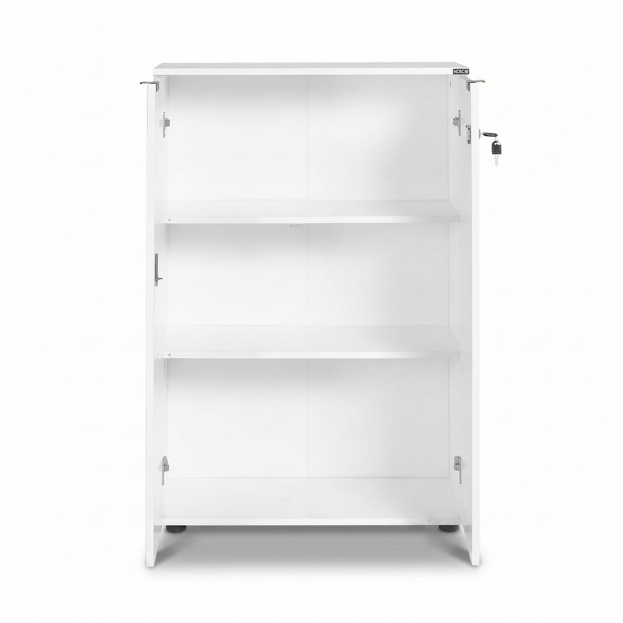 Bibliotecă RKT-332-DD-1 Home Collection® Rio cu 2 Uși, Cheie și 3 Rafturi, 72x109x34 cm - Alb | SKU: RKT-332-DD-1, RKT-332-OO-1, RKT-332-AX-1, RKT-332-TT-1, RKT-332-FF-1
