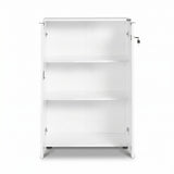 Bibliotecă RKT-332-DD-1 Home Collection® Rio cu 2 Uși, Cheie și 3 Rafturi, 72x109x34 cm - Alb | SKU: RKT-332-DD-1, RKT-332-OO-1, RKT-332-AX-1, RKT-332-TT-1, RKT-332-FF-1