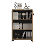 Bibliotecă RKT-332-DD-1 Home Collection® Rio cu 2 Uși, Cheie și 3 Rafturi, 72x109x34 cm - Stejar | SKU: RKT-332-FF-1