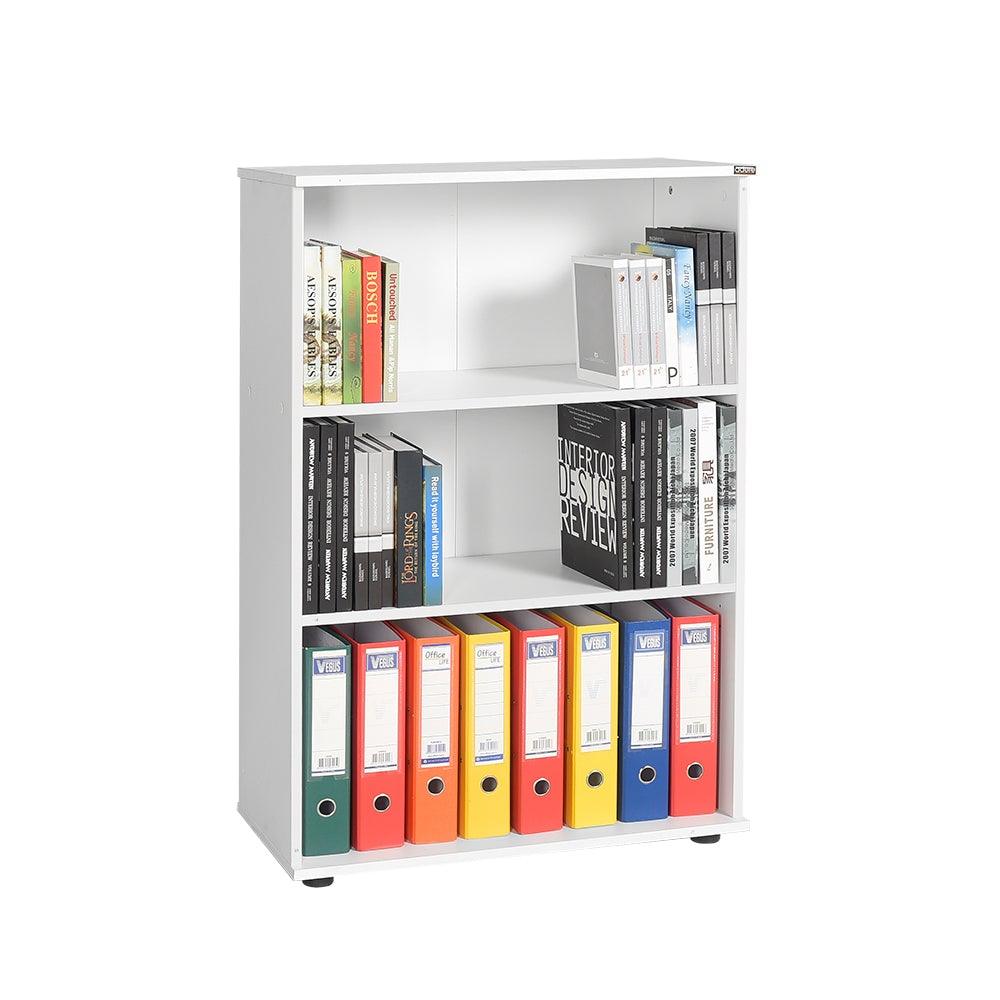 Biblioteca RKT-330-DD-1 Home Collection® Rio Mini, 3 rafturi, Alb - Nuc - Antracit, 72x109x34 cm - Alb | SKU: RKT-330-DD-1, RKT-330-OO-1, RKT-330-AX-1