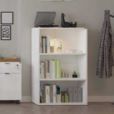 Biblioteca RKT-330-DD-1 Home Collection® Rio Mini, 3 rafturi, Alb - Nuc - Antracit, 72x109x34 cm - Alb | SKU: RKT-330-DD-1, RKT-330-OO-1, RKT-330-AX-1