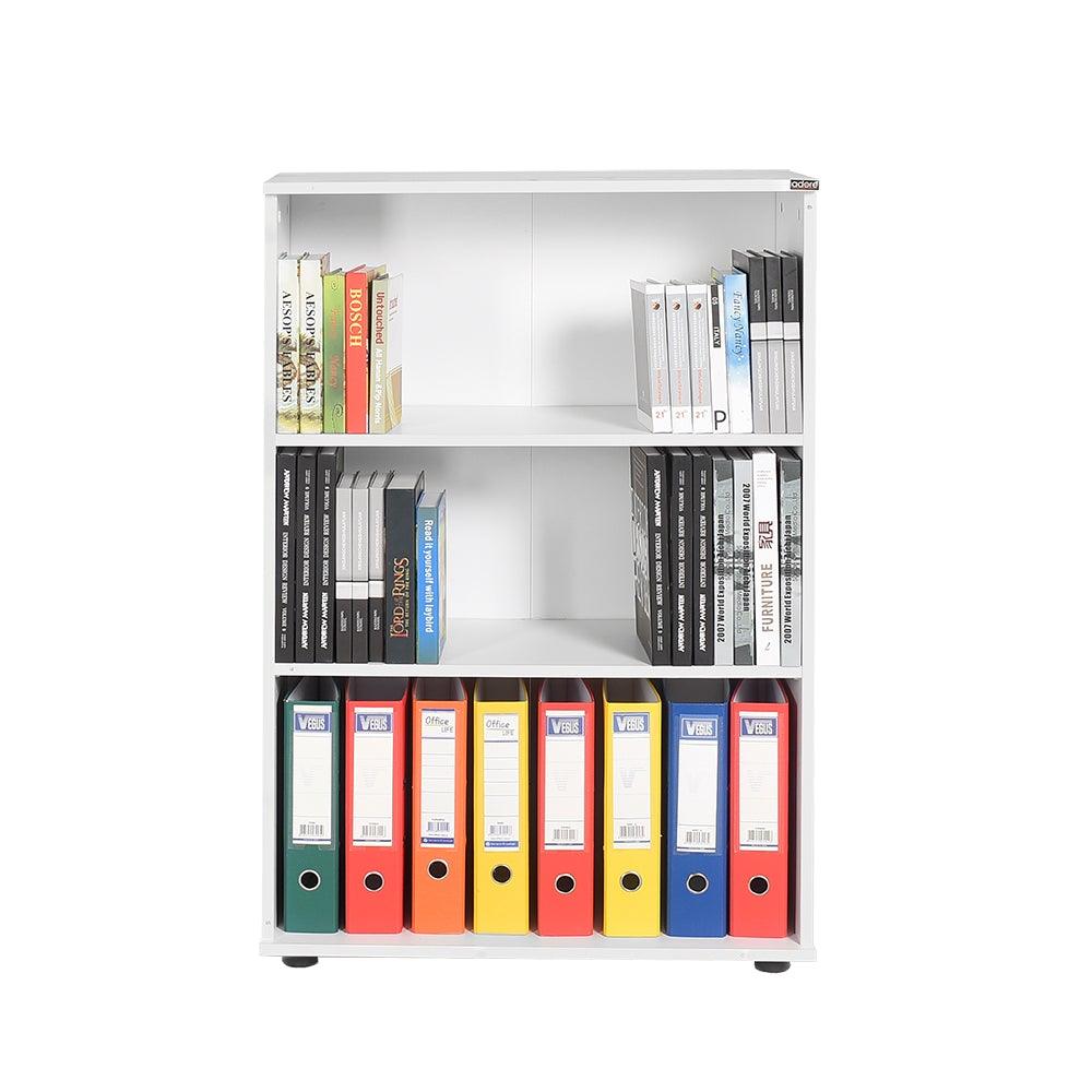 Biblioteca RKT-330-DD-1 Home Collection® Rio Mini, 3 rafturi, Alb - Nuc - Antracit, 72x109x34 cm - Alb | SKU: RKT-330-DD-1, RKT-330-OO-1, RKT-330-AX-1
